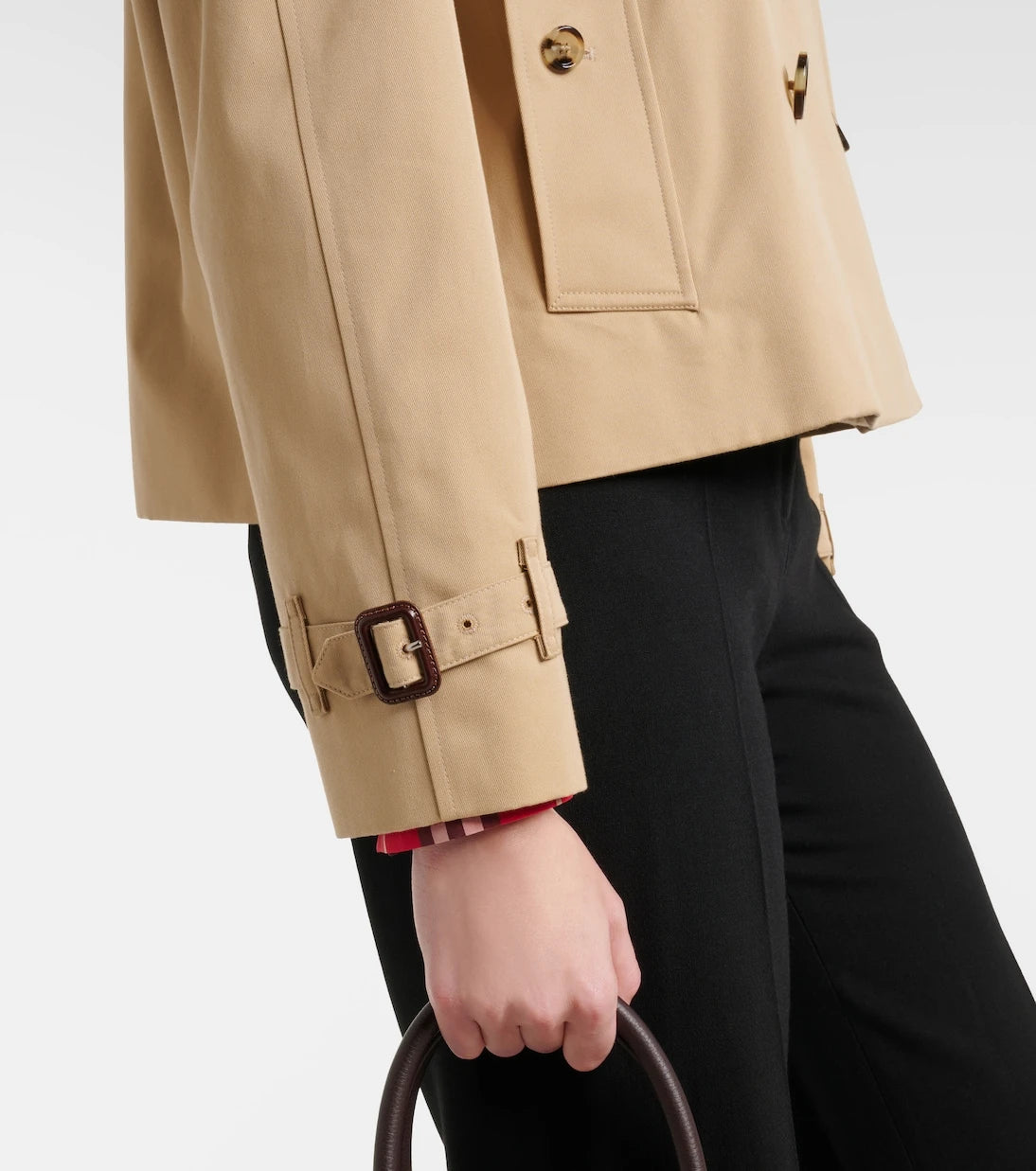 Burberry - Cropped cotton gabardine jacket