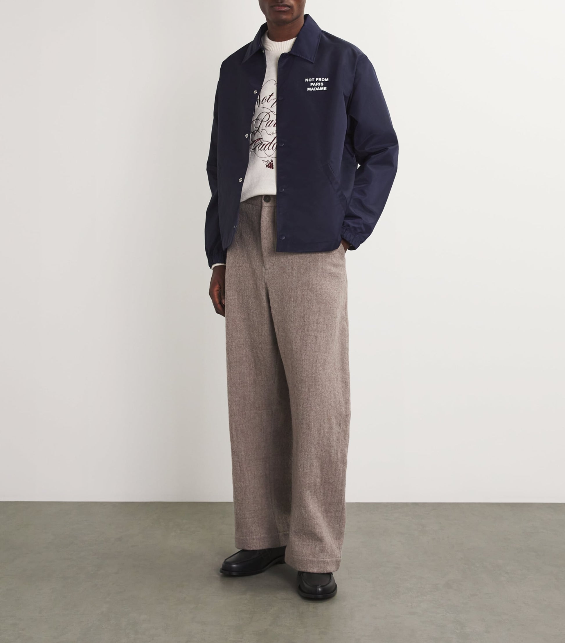 Drôle De Monsieur Navy Graphic Print Jacket