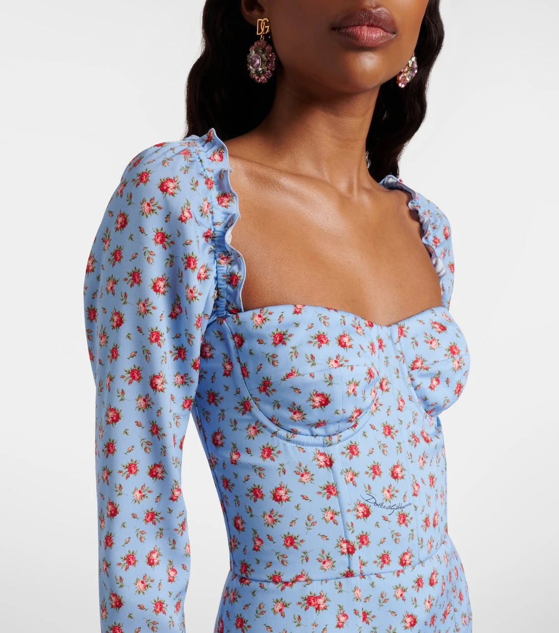 Dolce&Gabbana - Floral silk-blend minidress