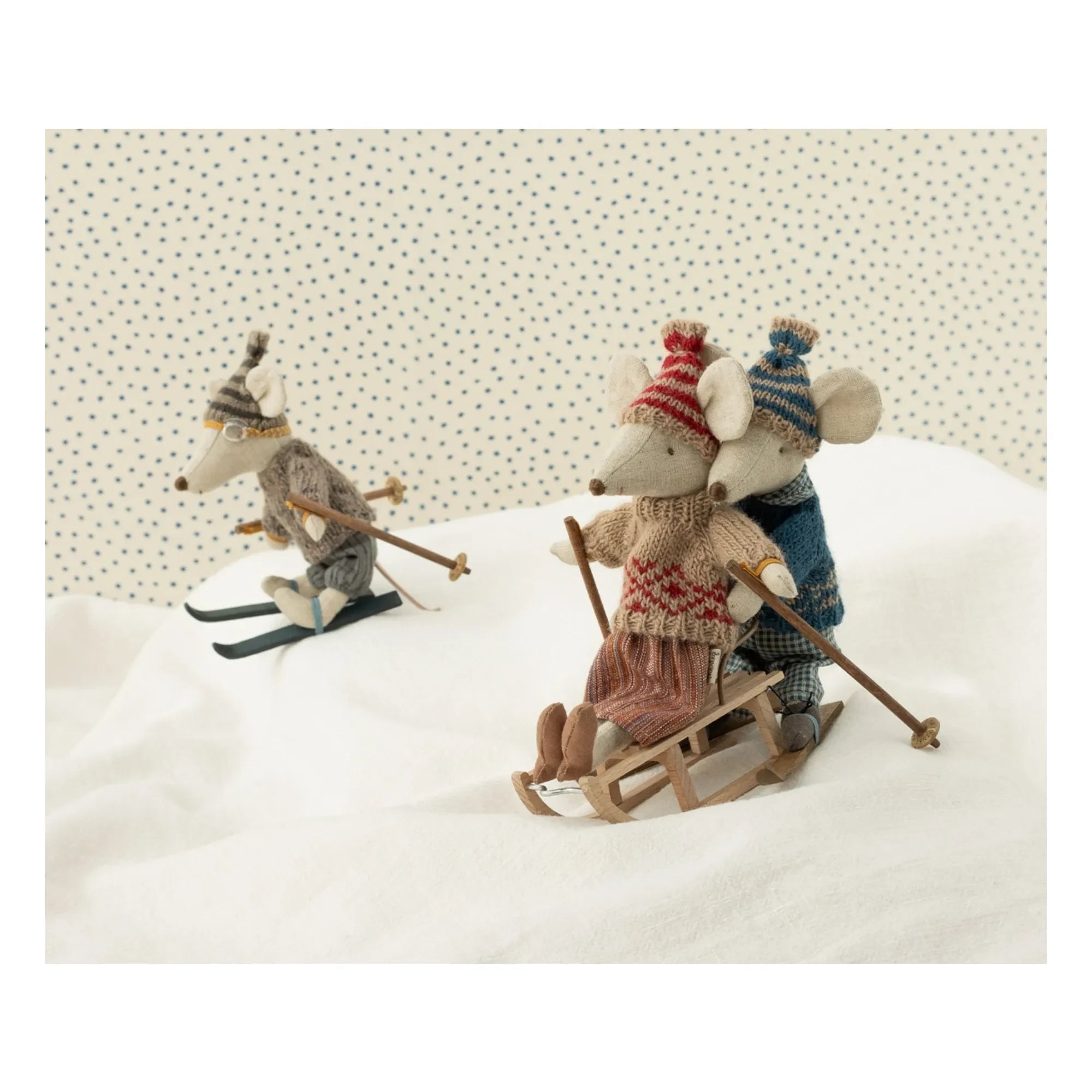 Maileg - Wooden sled | Natural