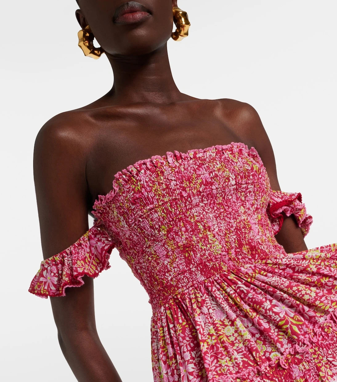 Poupette St Barth - Aurora floral ruffled minidress