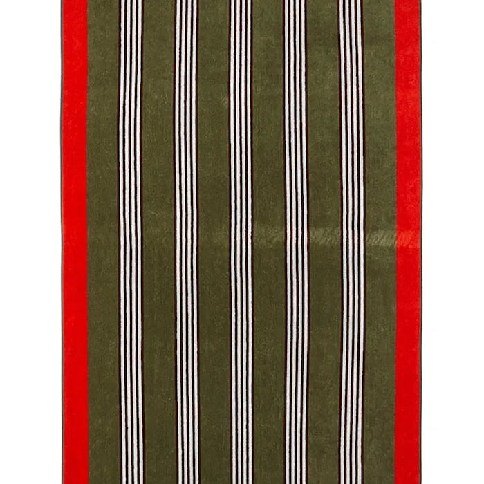 Pamuklu plaj havlusu BOSS VENTO Kaki 90 x 160 cm