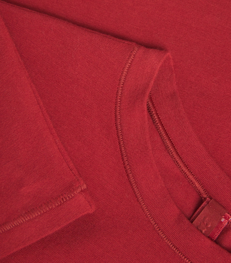 Skims Red Cotton Jersey Long-Sleeve T-Shirt