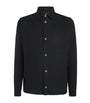 Black Water-Repellent Cashmere-Silk Overshirt