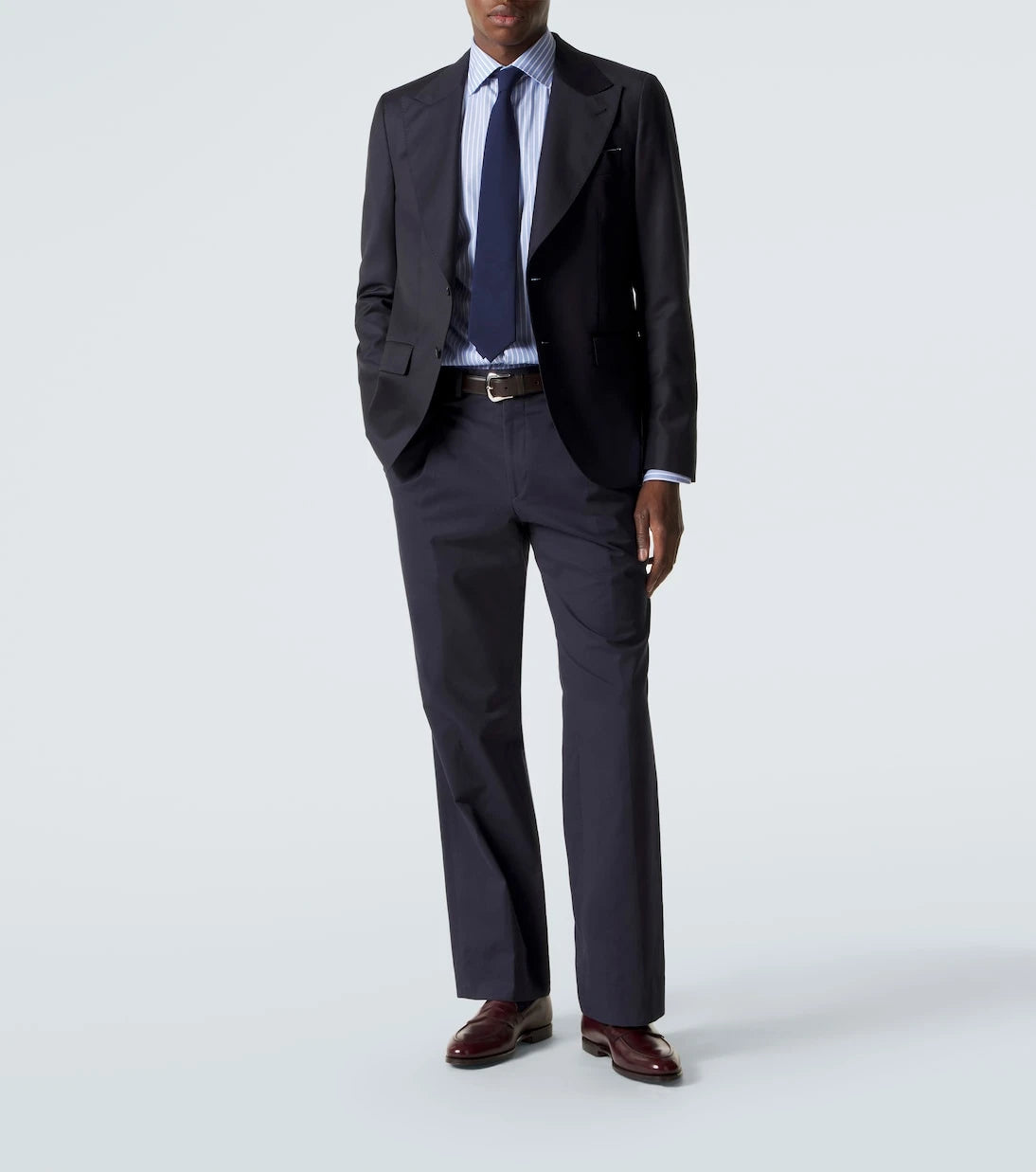 Canali - قميص بوبلين قطني مخطط