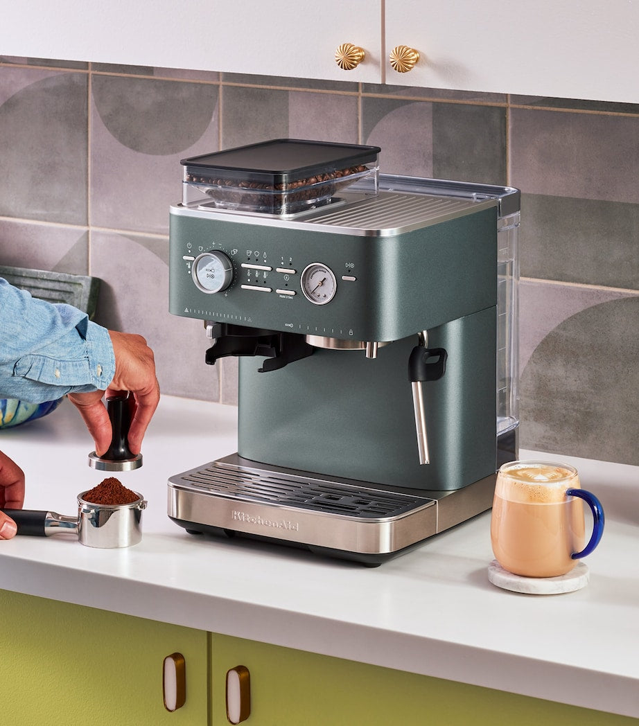 Semi Automatic Espresso Machine with Burr Grinder