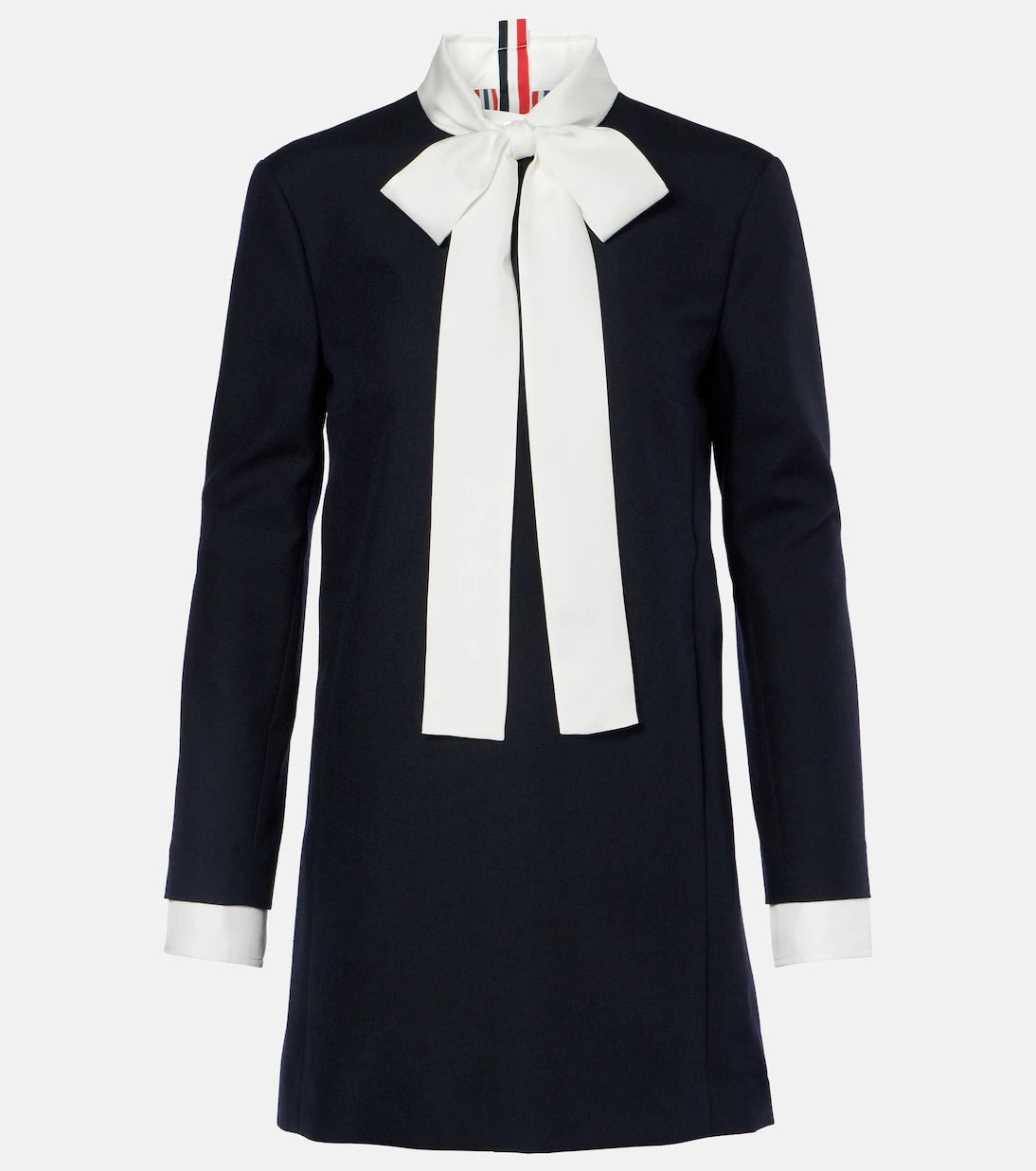 Thom Browne - Silk-trimmed virgin wool minidress