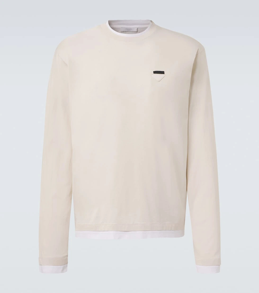 Prada - Layered cotton jersey T-shirt