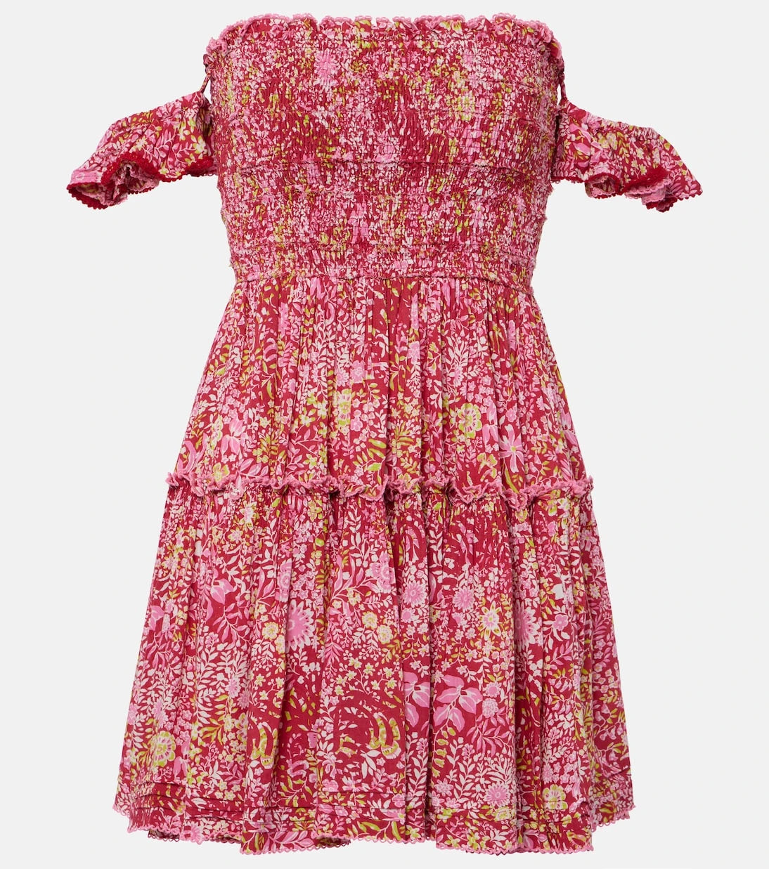 Poupette St Barth - Aurora floral ruffled minidress