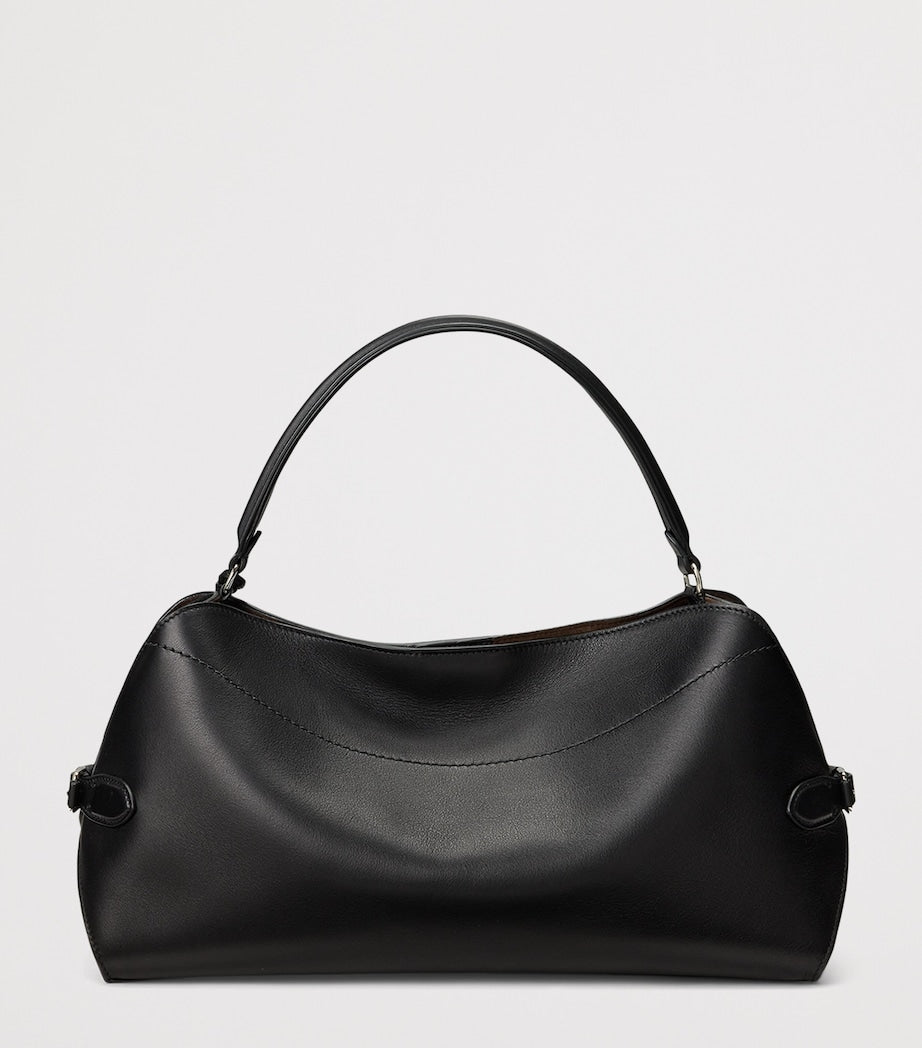 Black Leather Ralph Shoulder Bag