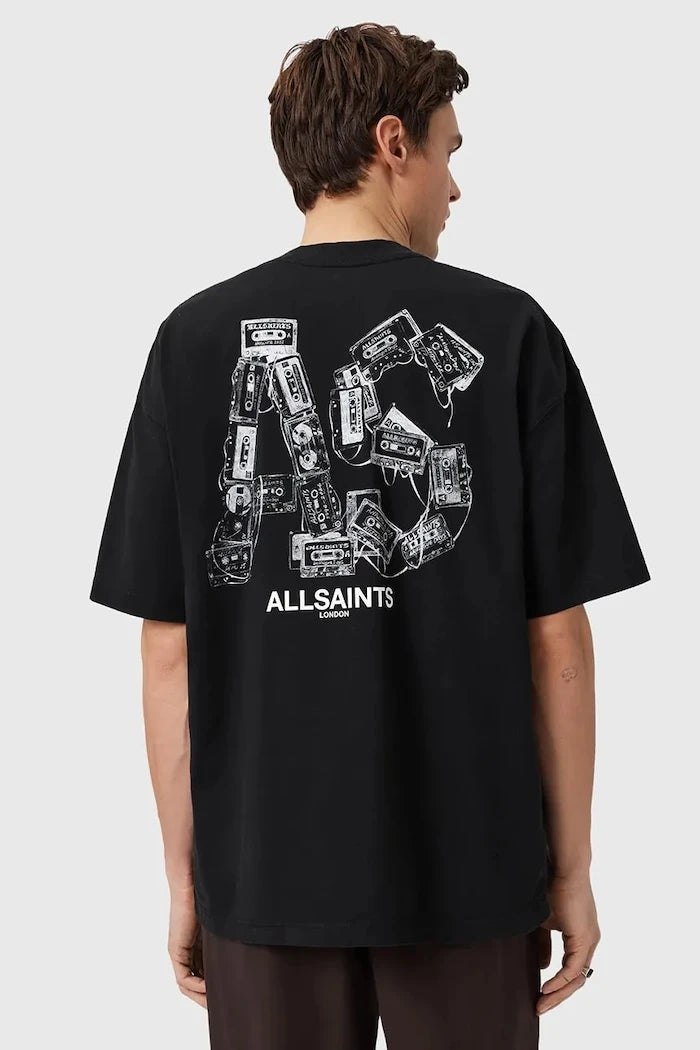 Памучна тениска AllSaints MIXTAPE