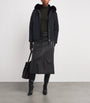 Yves Salomon Black Waterproof Fur-Trim Parka Coat