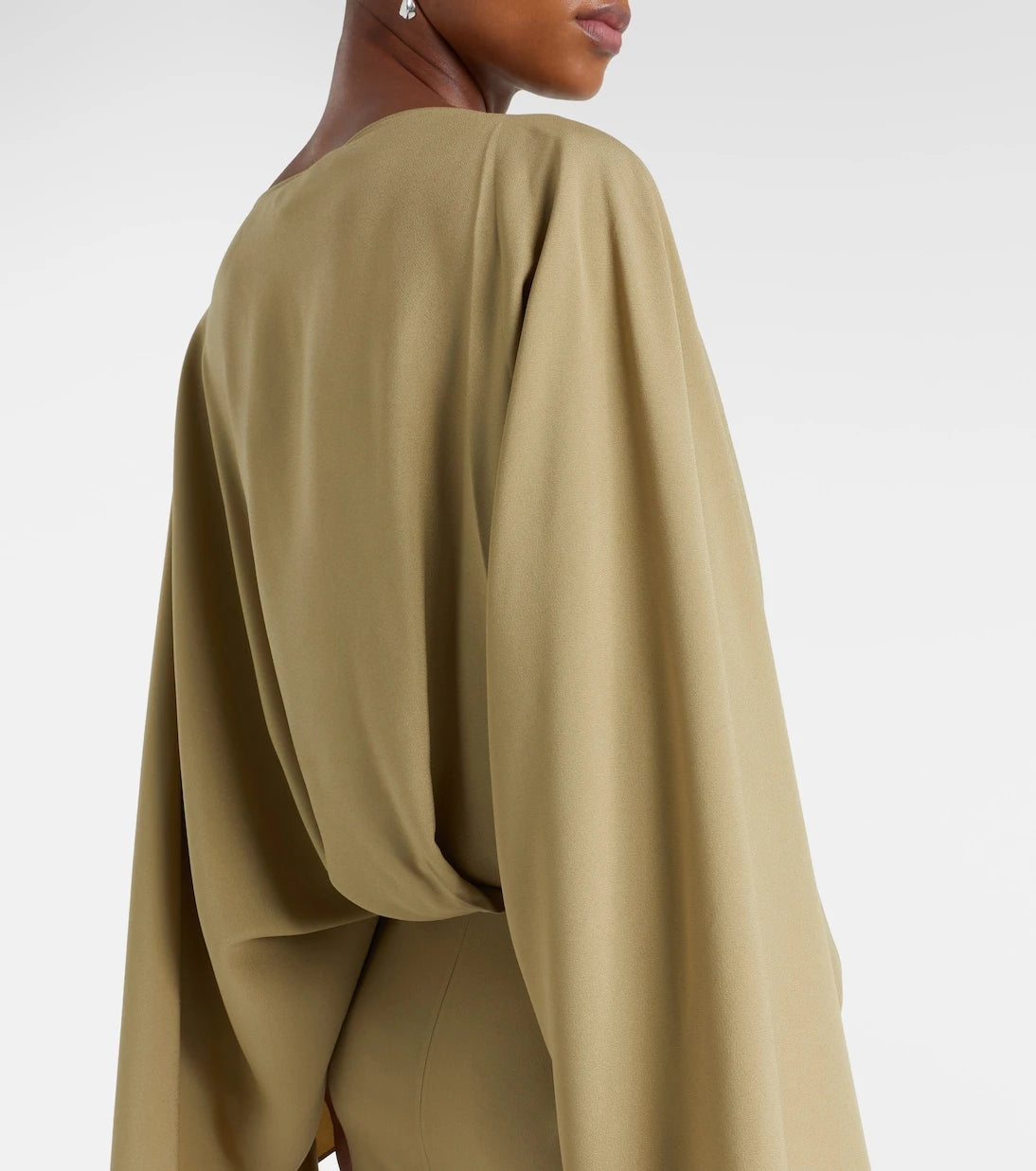Taller Marmo - Eolia draped crêpe cady gown