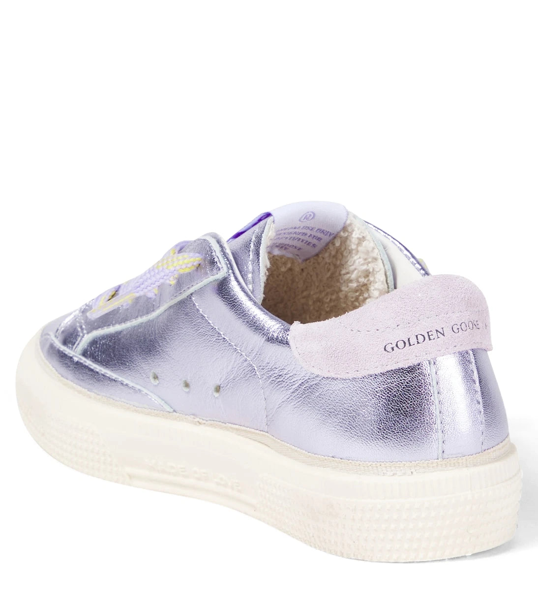 Golden Goose Kids - May metallic leather sneakers