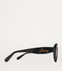 Black Acetate Dawn Oval Sunglasses