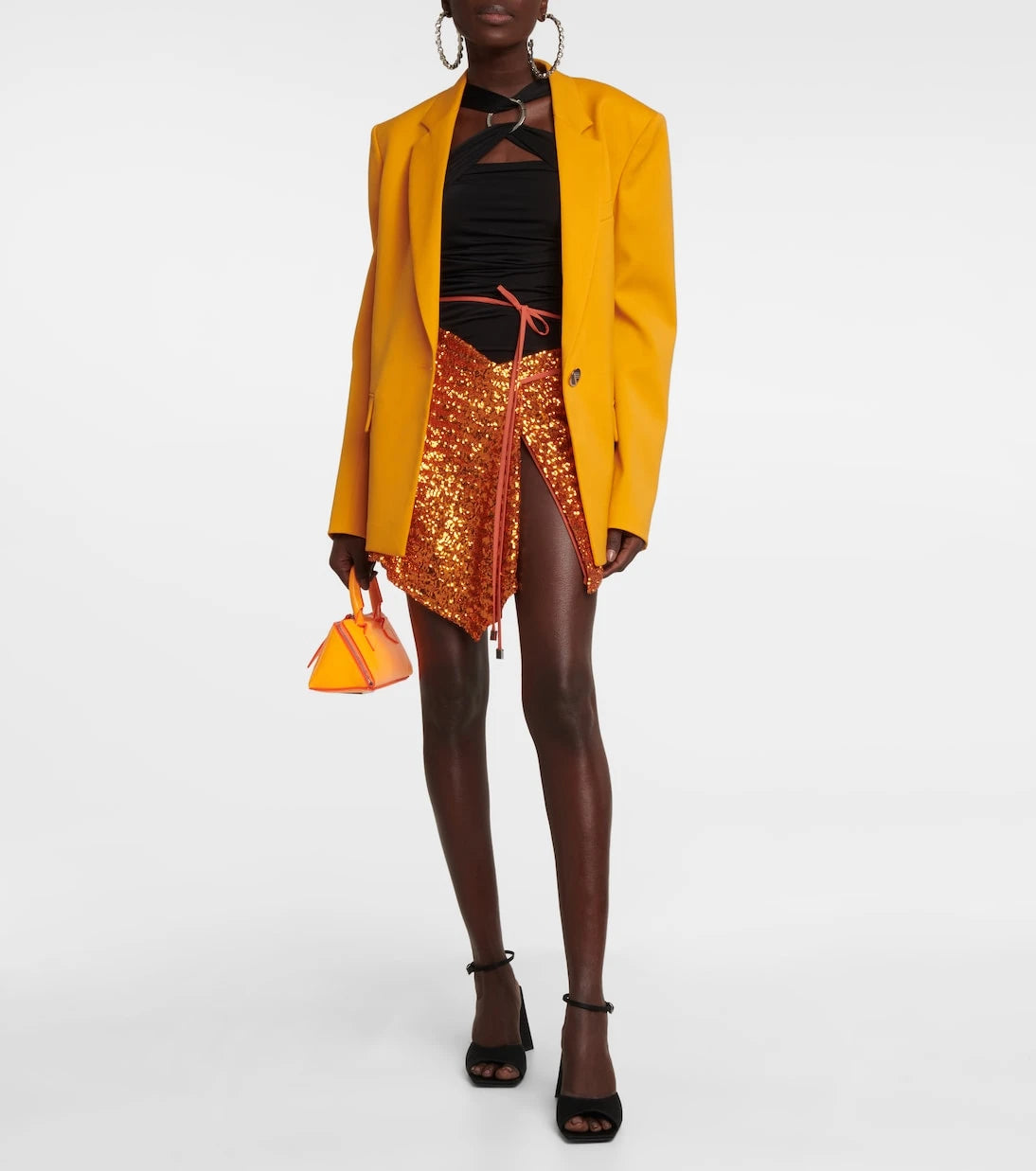 The Attico - Wrap-around waist miniskirt