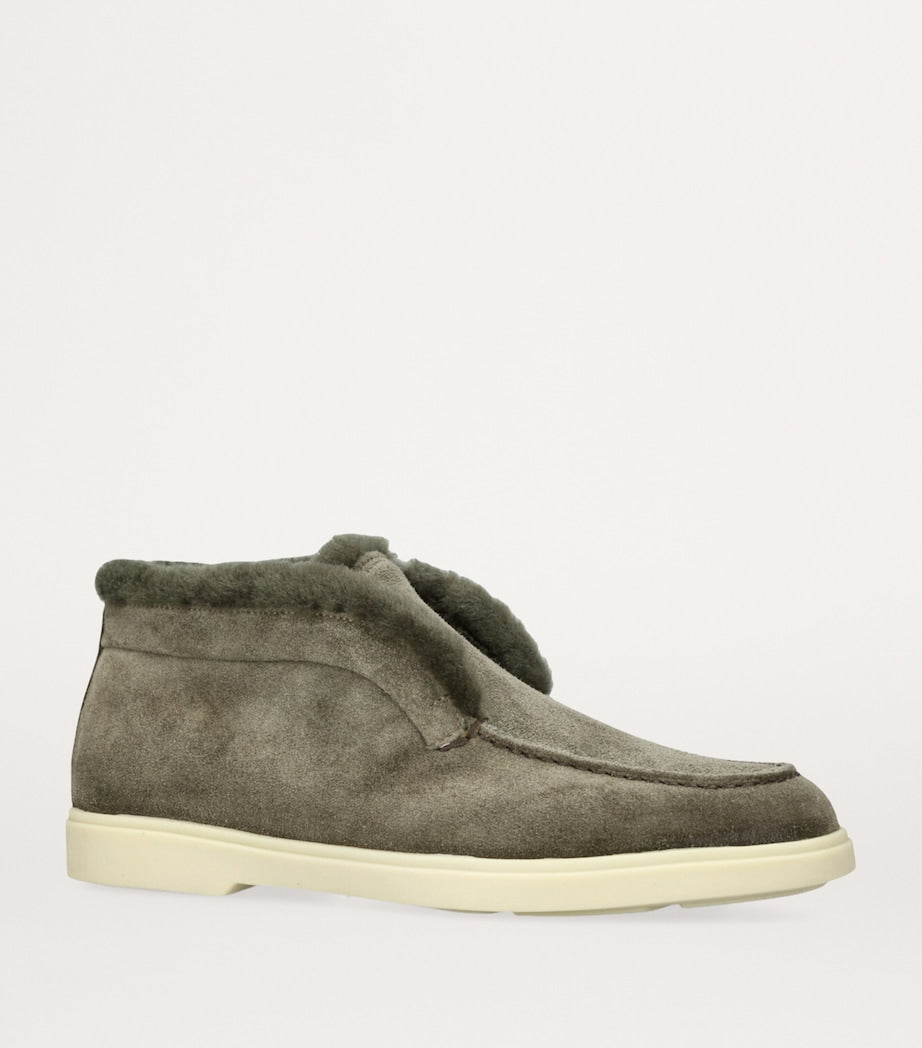 Suede Fur-Trim Fortune Ankle Boots