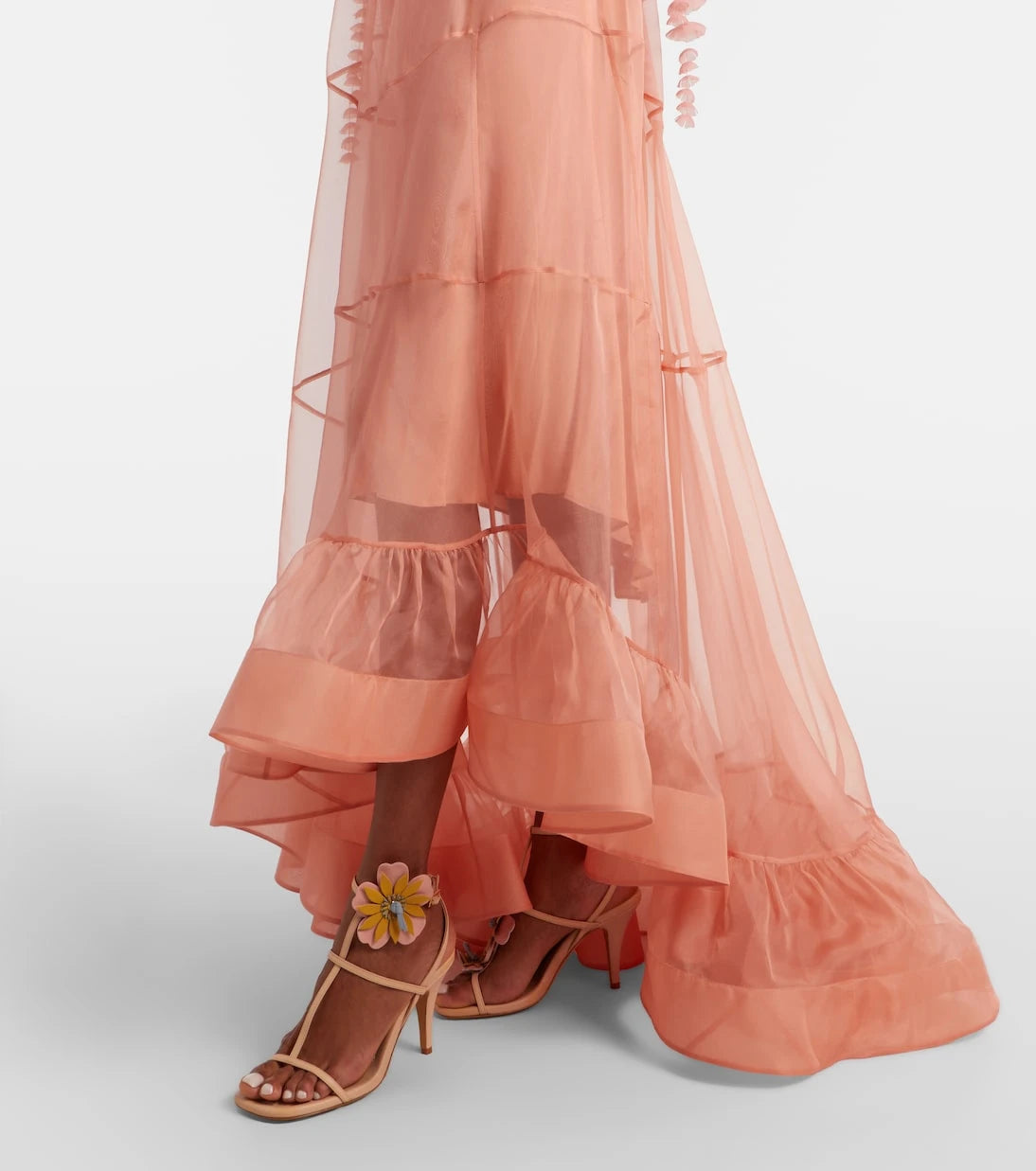 Zimmermann - Como floral-appliqué silk maxi dress
