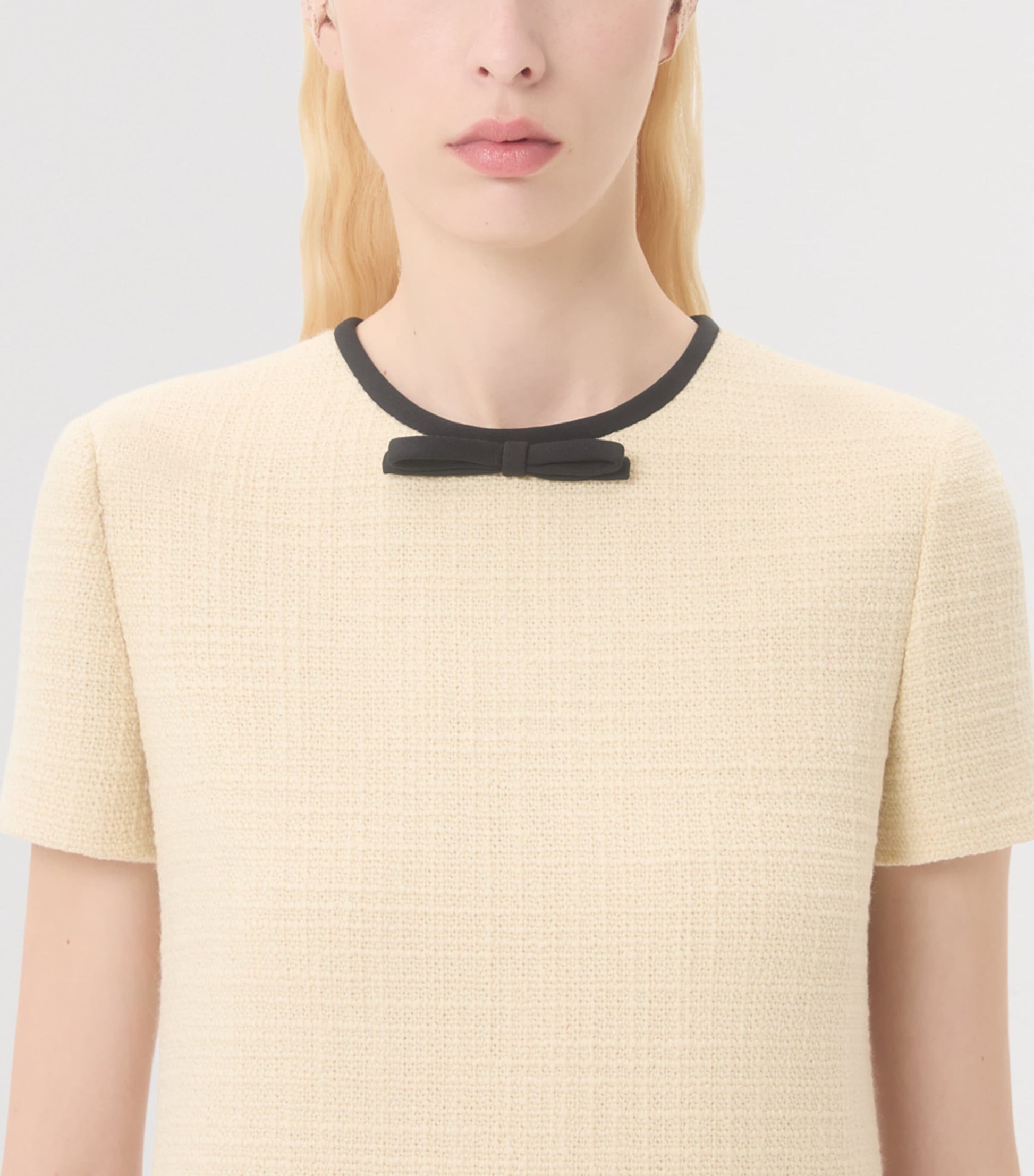 Valentino Beige Wool-Blend Mini Dress