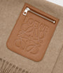 LOEWE Beige Wool-Cashmere Pocket-Detail Scarf