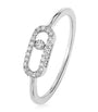 White Gold and Diamond Move Uno Ring