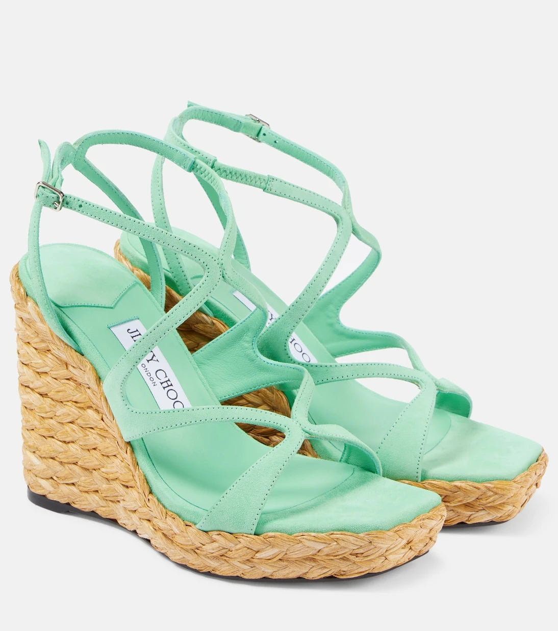 Jimmy Choo - Ayla 110 suede espadrille wedges