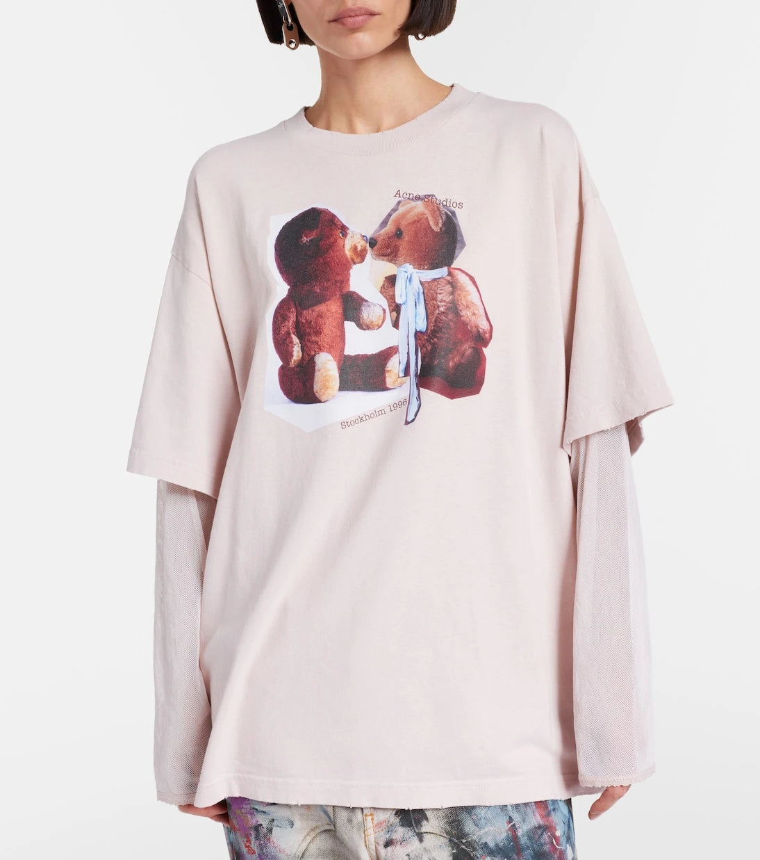 Acne Studios - Layered printed cotton T-shirt