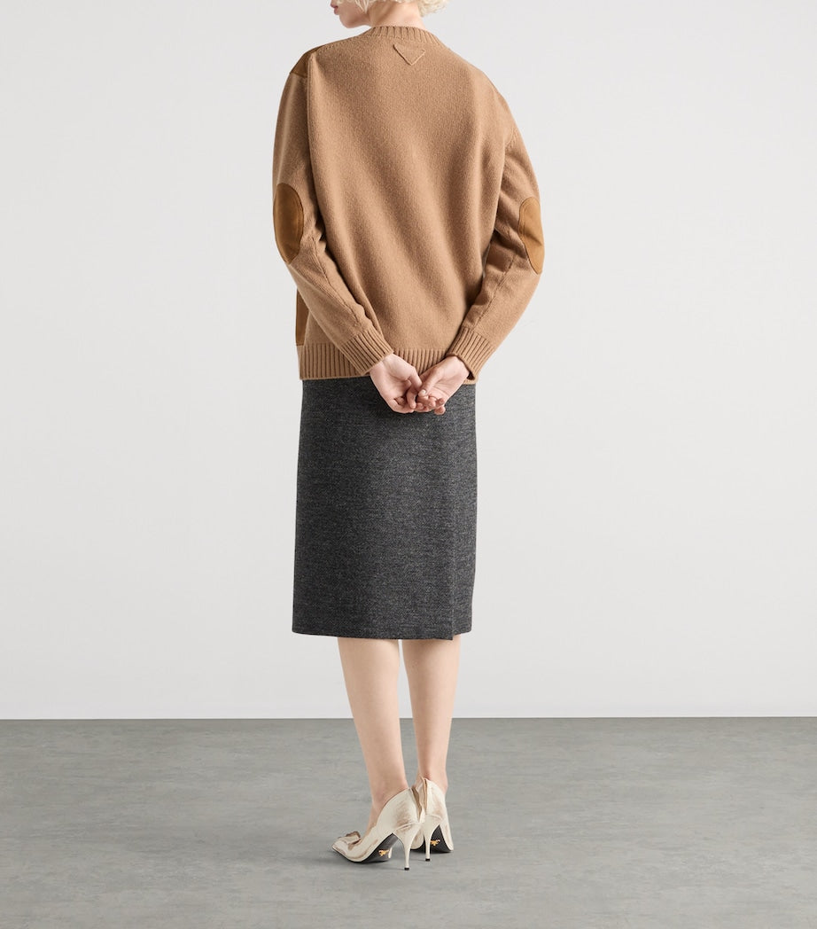 Prada Rush Stitch Midi Skirt