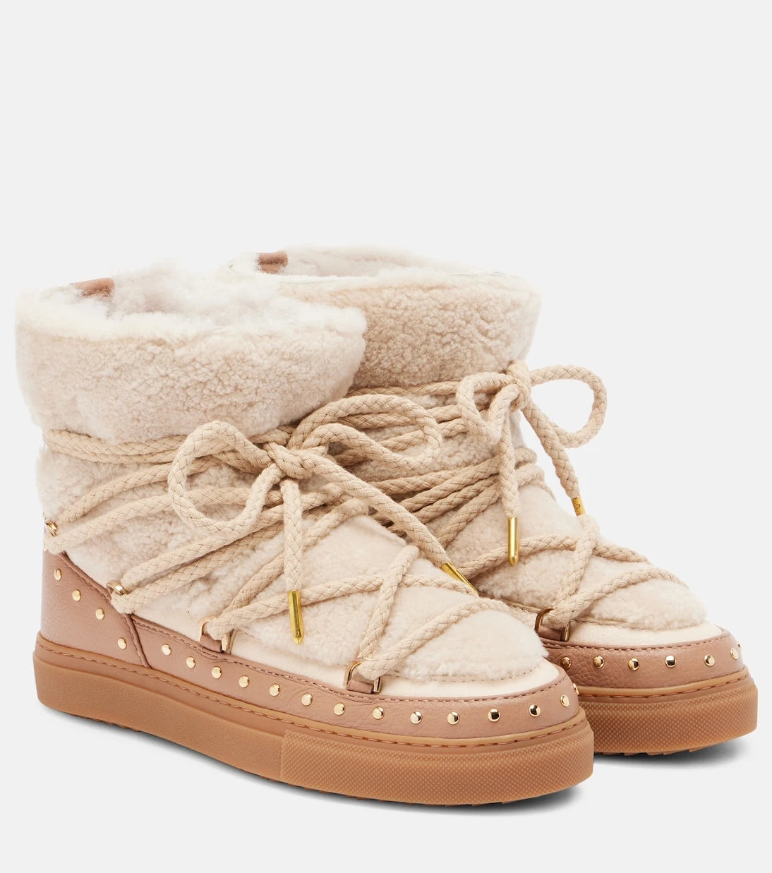 Inuikii - Curly Rock shearling and leather snow boots