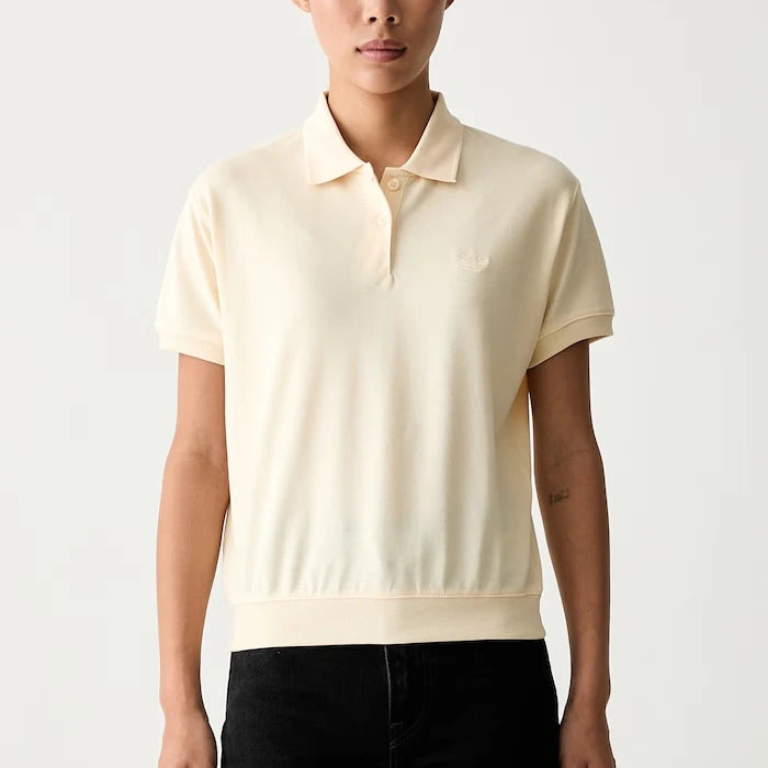 adidas Originals polo yaka kadın pamuklu tişört