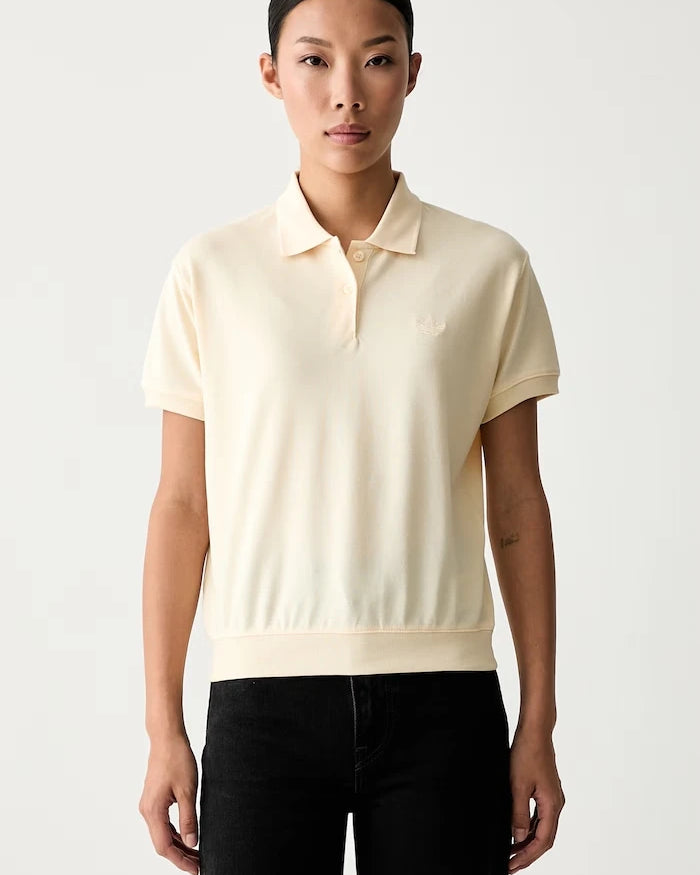 adidas Originals polo yaka kadın pamuklu tişört