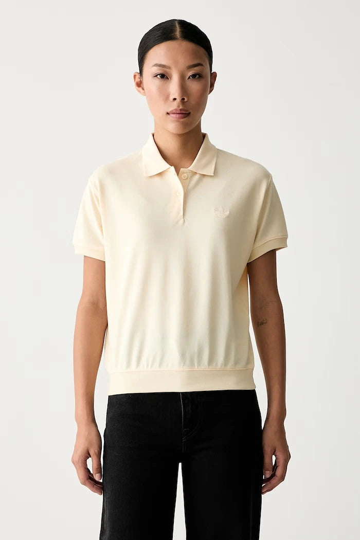 adidas Originals polo yaka kadın pamuklu tişört
