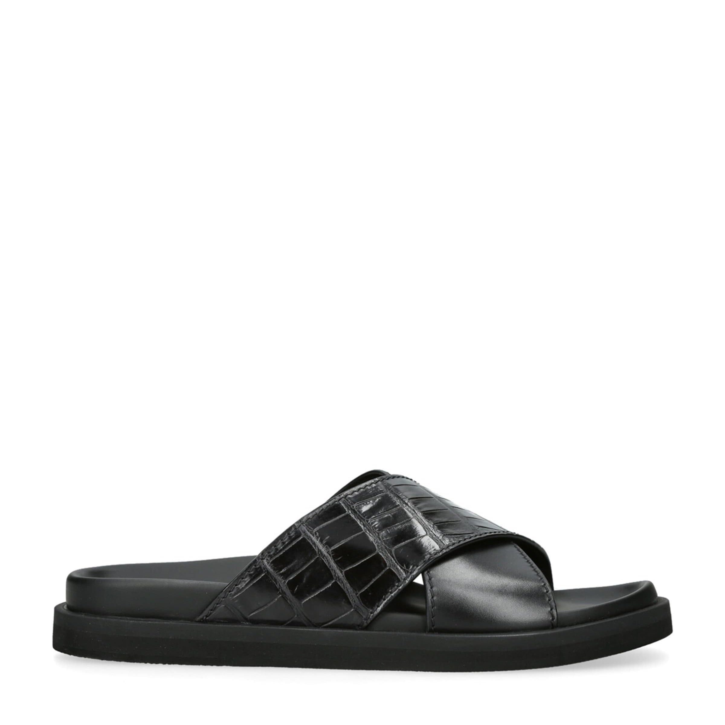 Crocodile Leather Panarea Slides