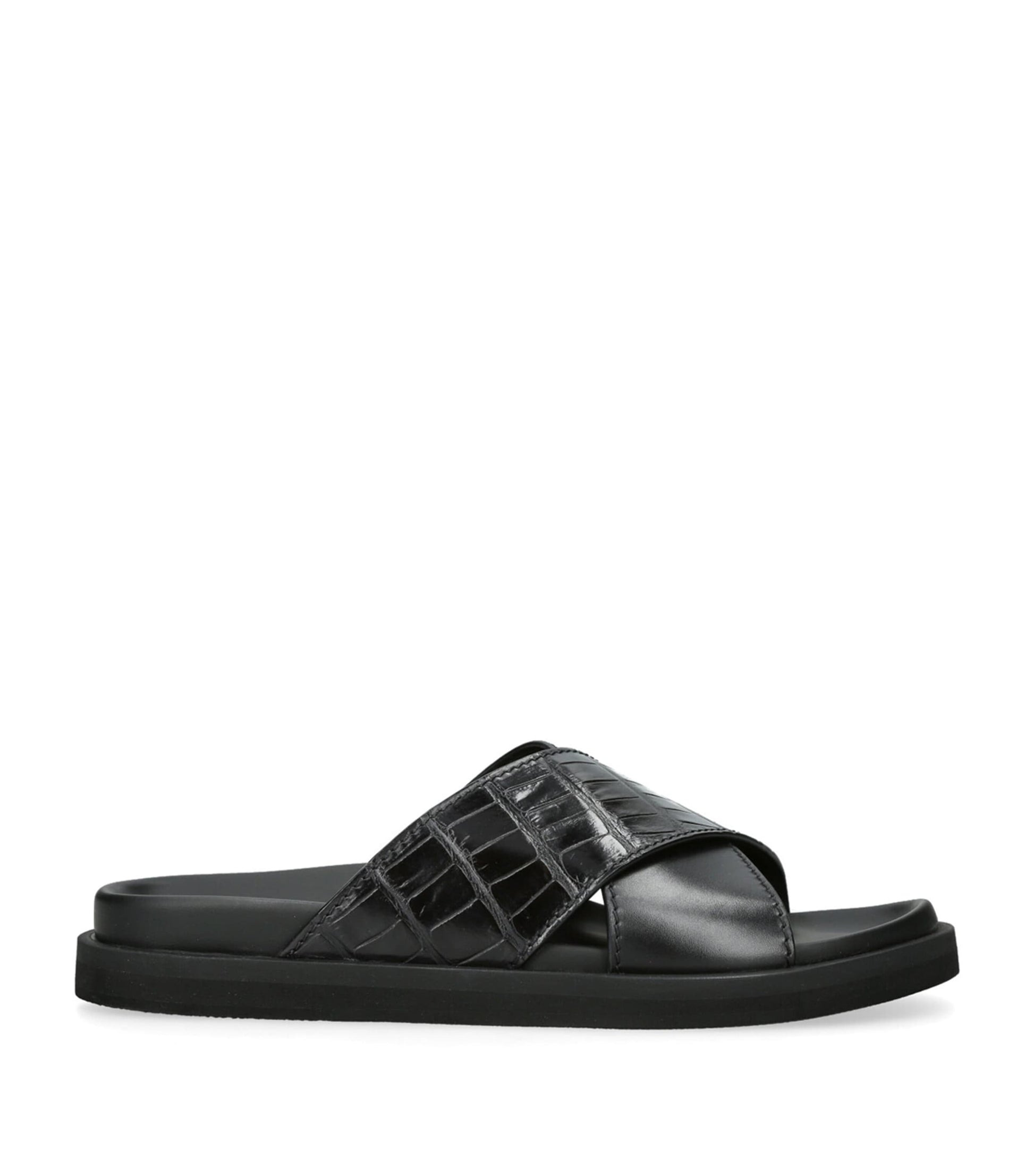 Crocodile Leather Panarea Slides