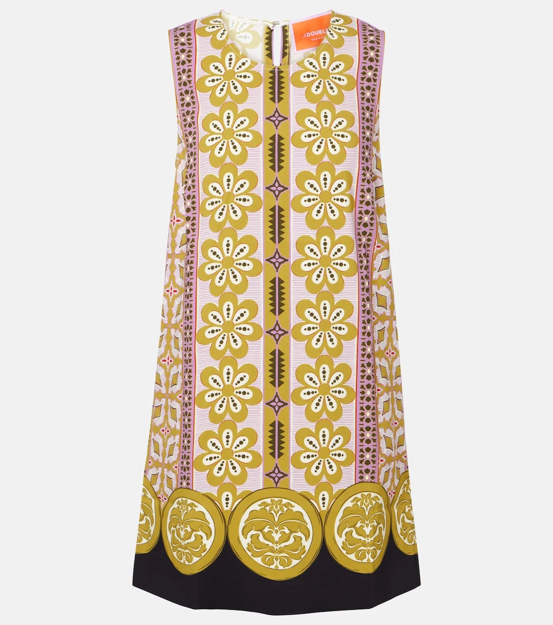 La DoubleJ - Stretch Tunic printed satin minidress