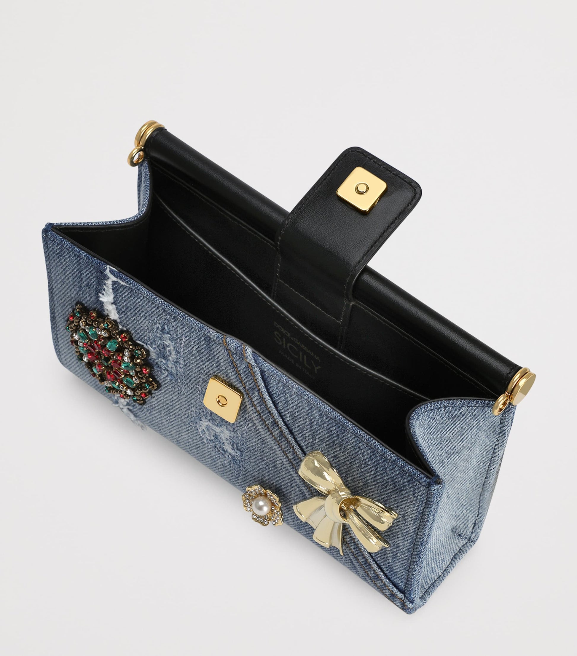 Dolce & Gabbana Multi Denim Embellished Mini Bag