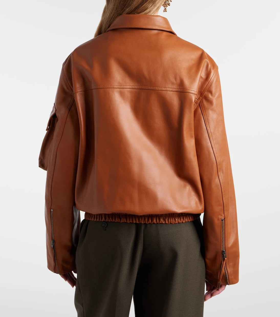 Lemaire - Leather blouson jacket