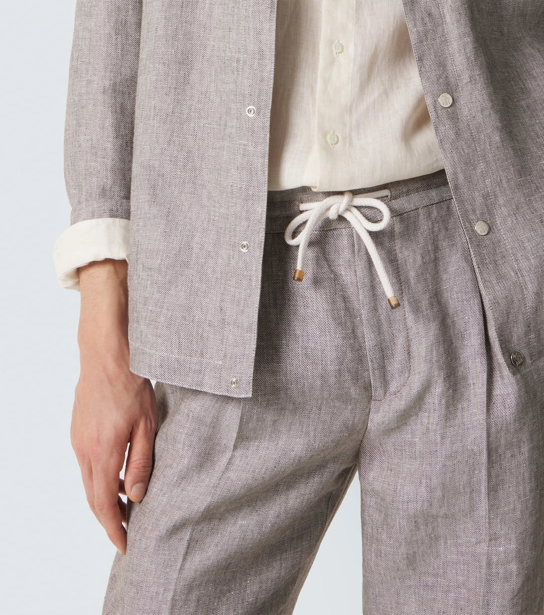 Brunello Cucinelli - Hemp and linen tapered pants