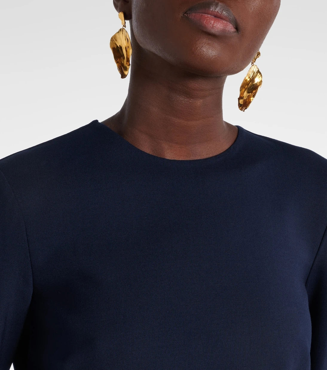 Oscar de la Renta - Embellished open-back wool-blend kaftan
