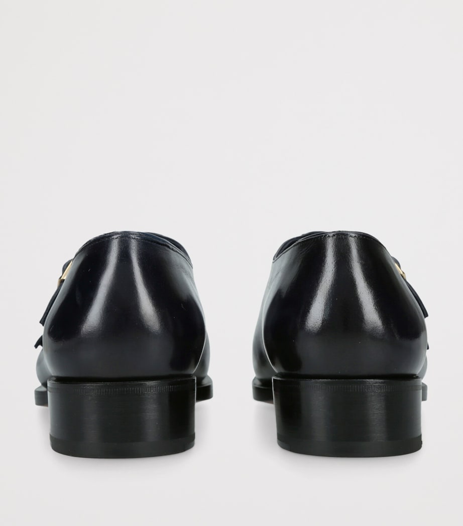 Leather Eterna Double Monk Oxford Shoes