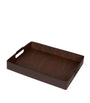 Cotton-Blend and Leather Arnica Rectangular Tray