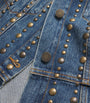 Haikure Blue Studded Temple Denim Jacket
