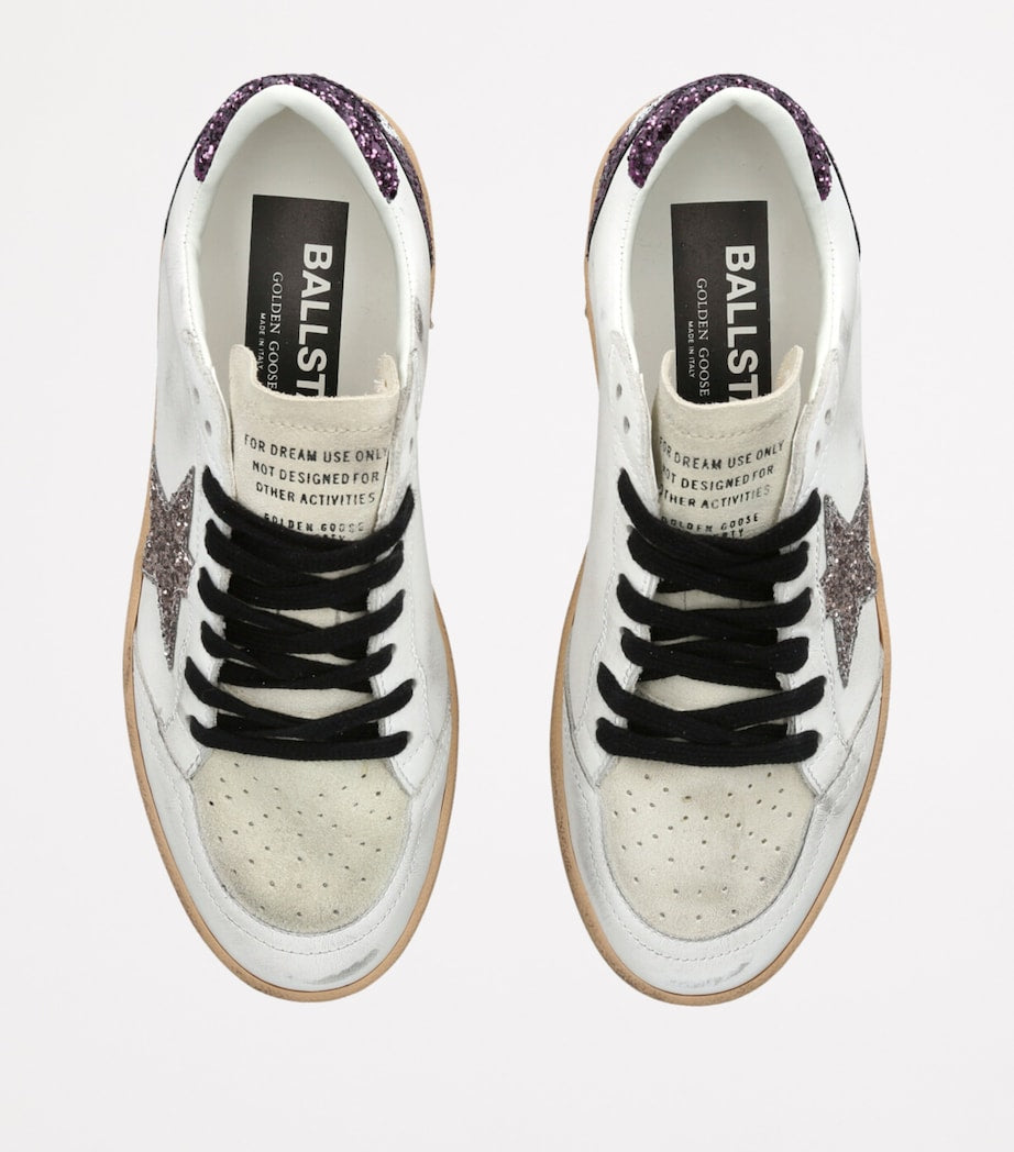 Golden Goose White Suede Ballstar Sneakers