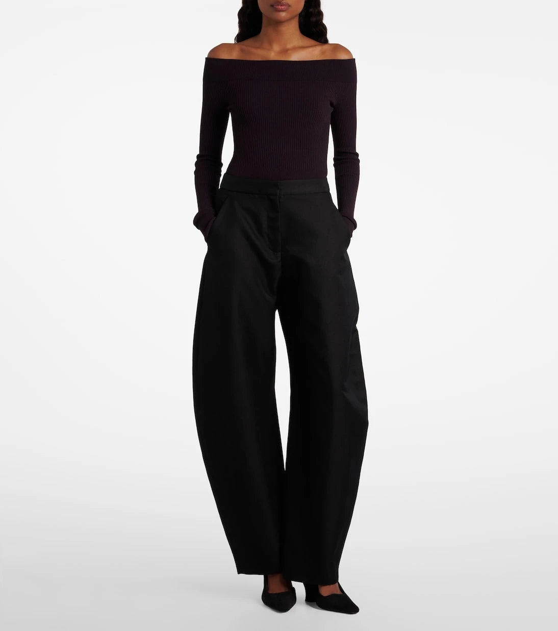 Alaïa - Suede wedge slingback pumps