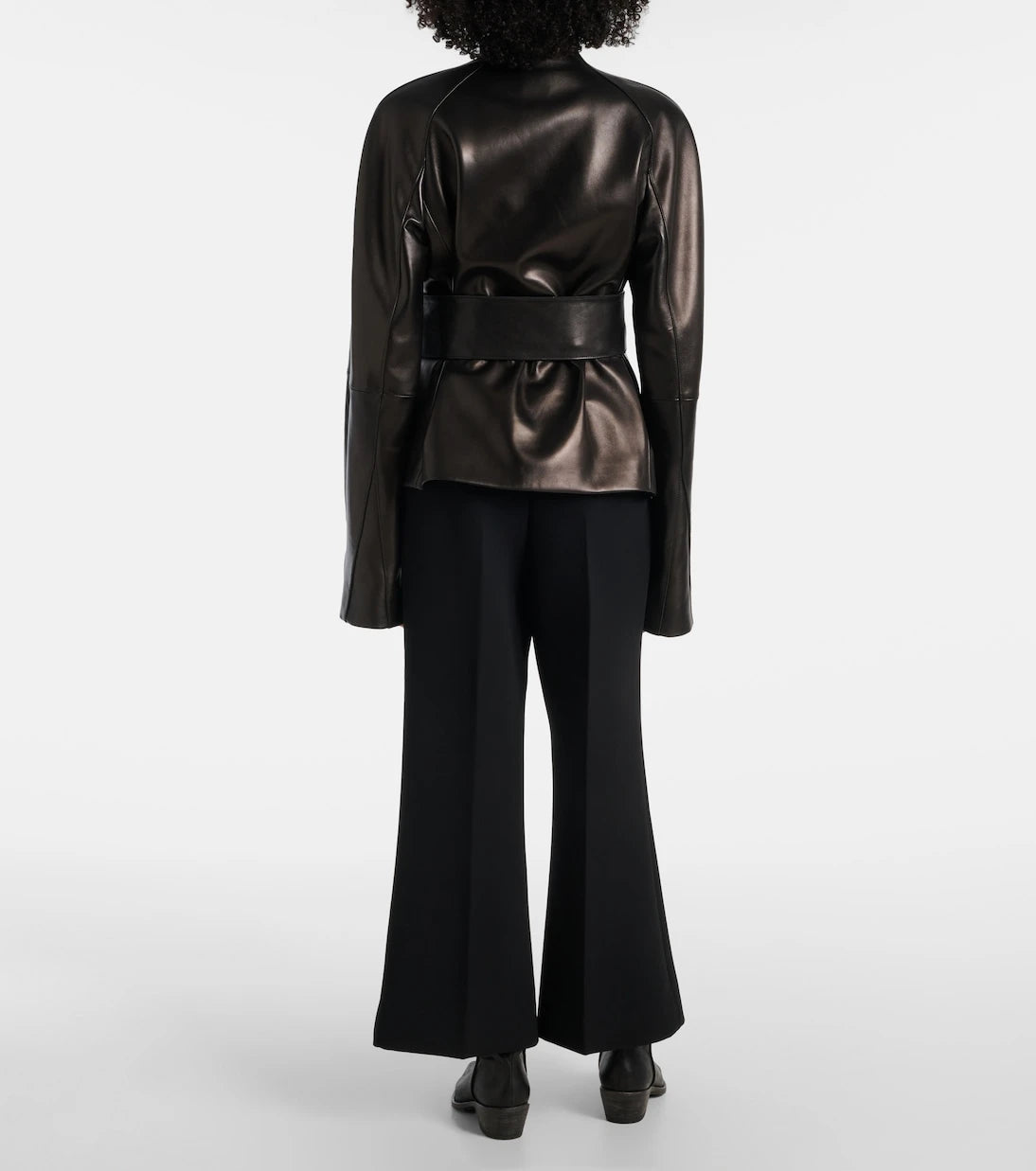 Khaite - Edith belted leather jacket
