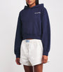 Navy Health Is Wealth Cropped Hoodie