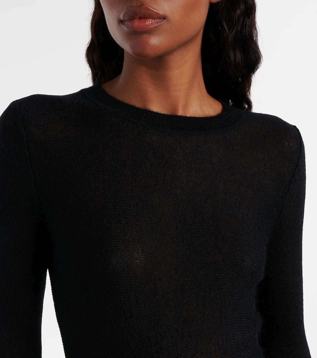 Alaïa - Ruffled mohair-blend midi dress