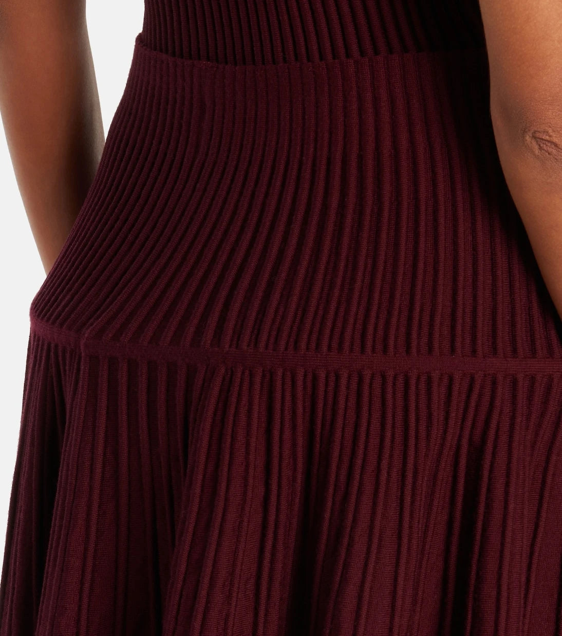 Alaïa - Ribbed-knit wool-blend miniskirt
