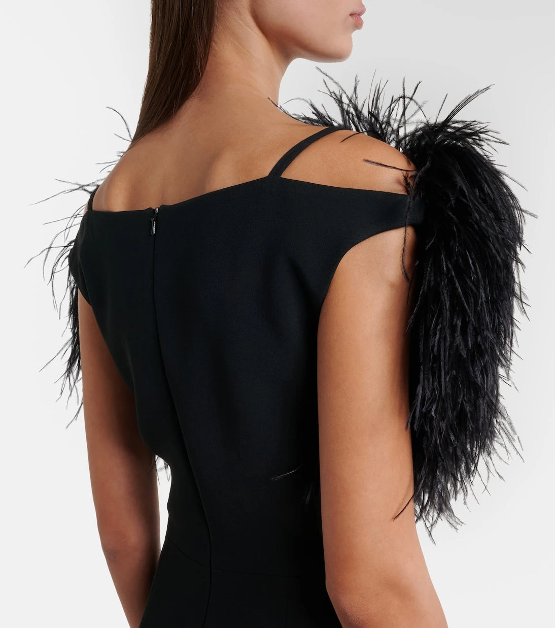 David Koma - Feather-trimmed cocktail dress