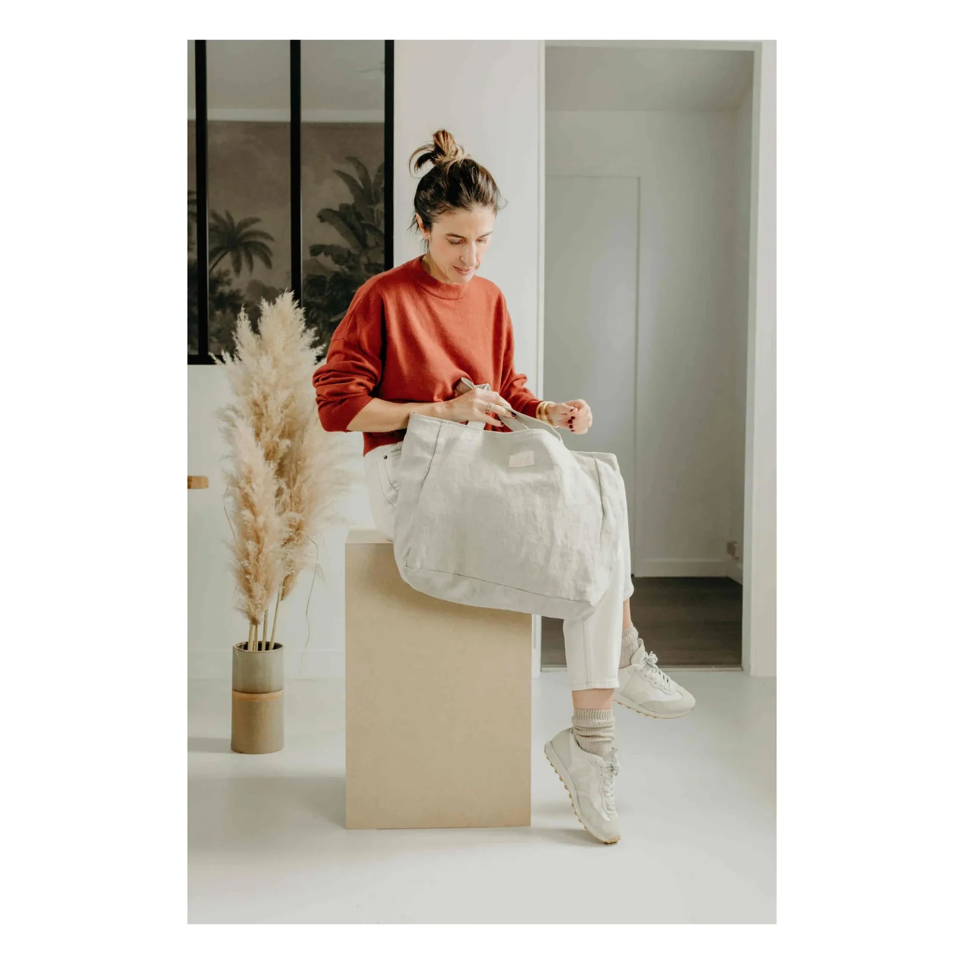 Adorna - Isia Linen Changing Bag